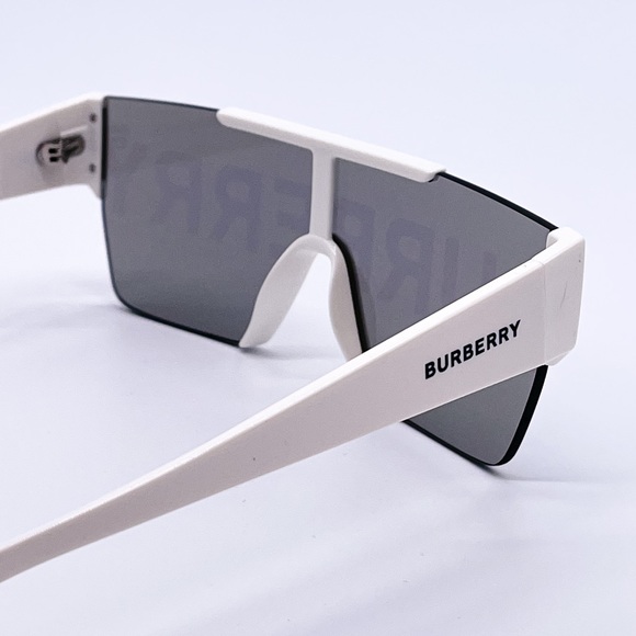 NEW BURBERRY BE4291 3007/H WHITE UNISEX SHIELD SUNGLASSES BURBERRY B 4291 - Picture 10 of 13